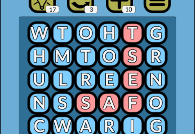 Find Words gameplay screen 1