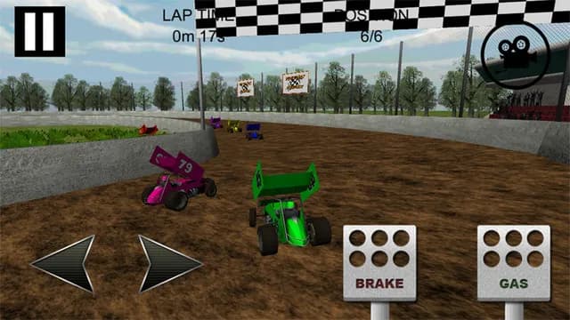 Sprint car racing gameplay screen 4